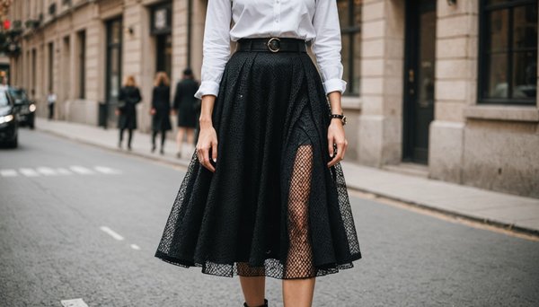 Les secrets d'un look tendance : associer collants résille et jupes midi pour un style chic et moderne